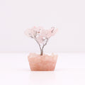 Mini árbol de piedras preciosas sobre base de orgonita - Cuarzo rosa (15 piedras)