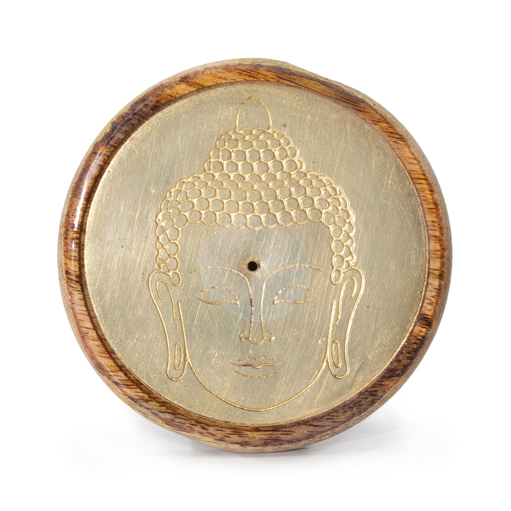 Oro sobre madera de mango - Cabeza de Buda